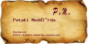 Pataki Medárda névjegykártya